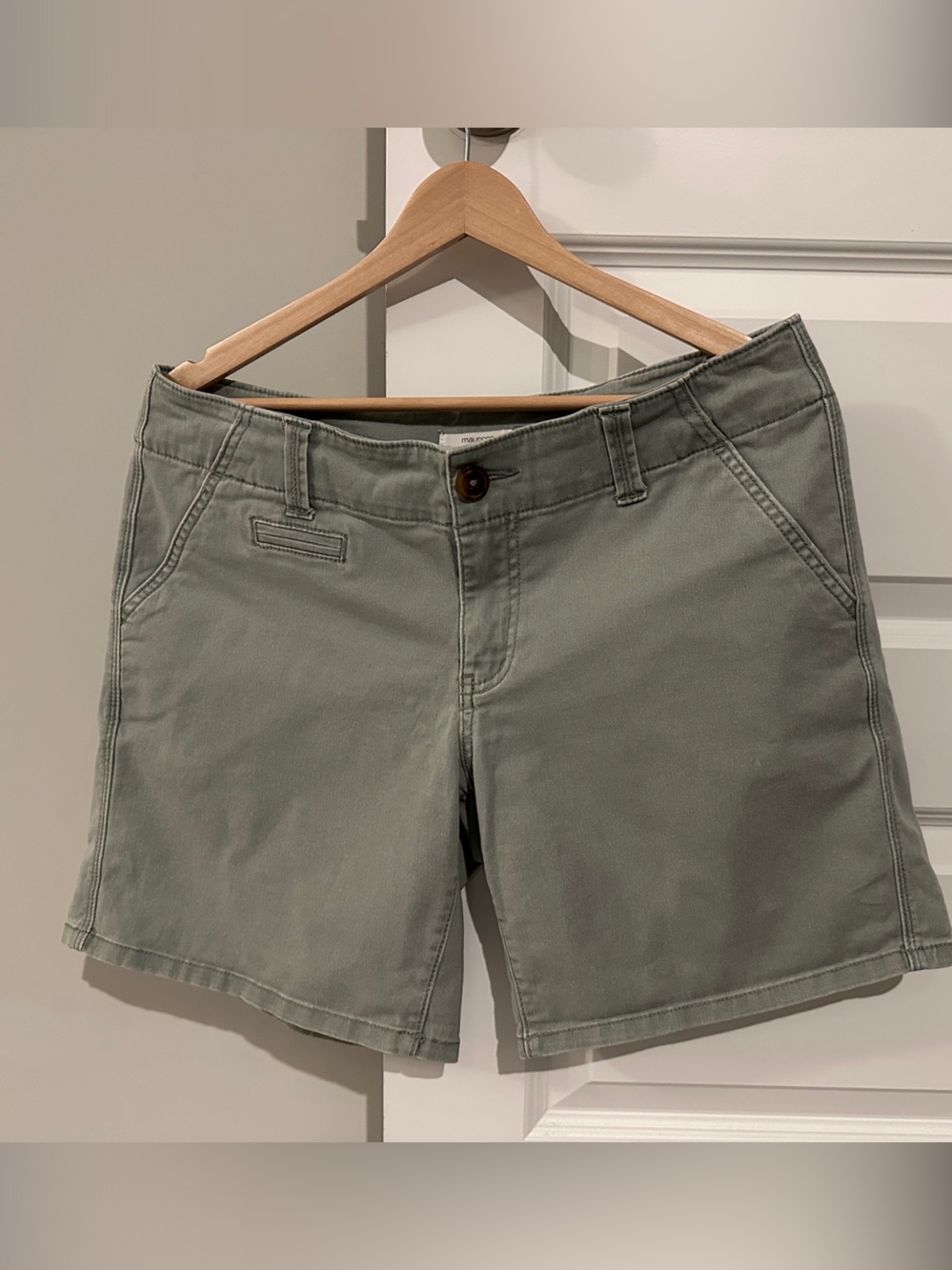 Maurices Sage Green Cotton Spandex Chino Shorts